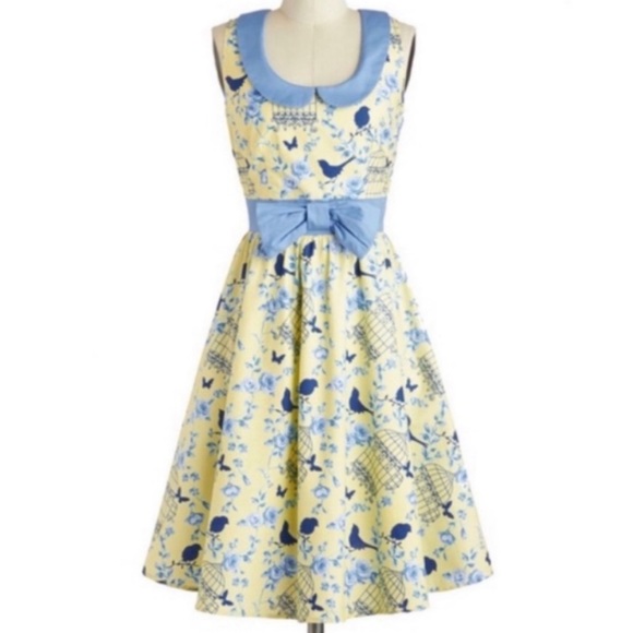 ModCloth x Retrolicious All the World’s a Birdcage Floral Retro Dress 3X - Picture 14 of 16